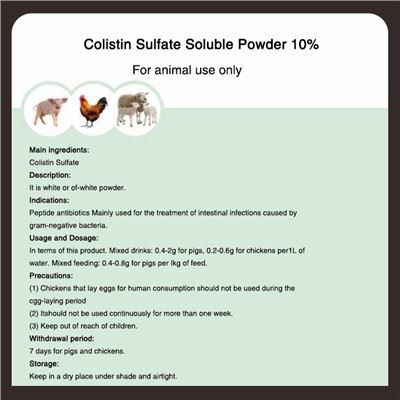 Colistin Sulfate lahustuv pulber 10 protsenti